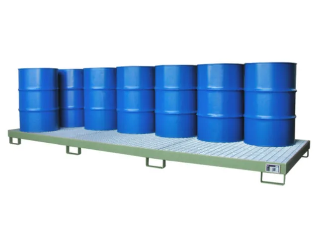 opvangbak,v. 12x200l vat,opvangvol. 335l,HxBxD 200x3880x1300mm