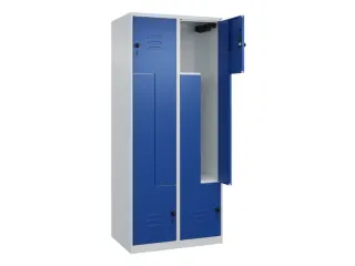 Z-garderobekast,HxBxD 1850x800x500mm,vak B 200/400mm,draaigrendel - 2