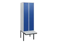 locker met bank,HxBxD 1950x600x815mm,2vak,vak B 300mm,cil.-slot