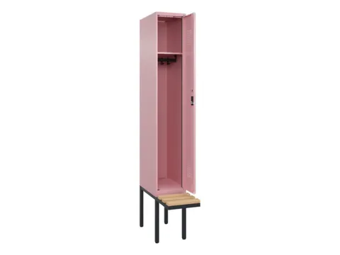 locker met bank,HxBxD 2120x300x815mm,1vak,vak B 300mm,cilinderslot