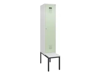 locker met bank,voor scheiding van kleding,HxBxD 2120x400x815mm,1vak - 2