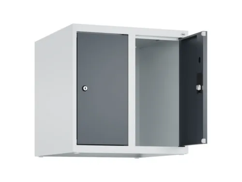 opzetkast,v. locker,2vak.,vak B 250mm,HxBxD 500x500x500mm,vleugeldeur