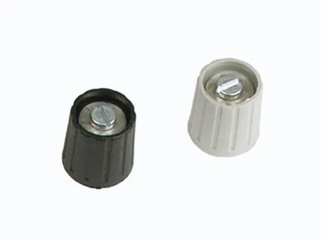Knop (Zwart Met Witte Streep 15mm/6mm)
