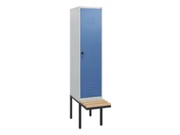locker met bank,HxBxD 1950x400x815mm,1vak,vak B 400mm,draaigrendel