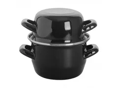 EMGA Mosselpan 12cm Zwart emaille 0.5kg