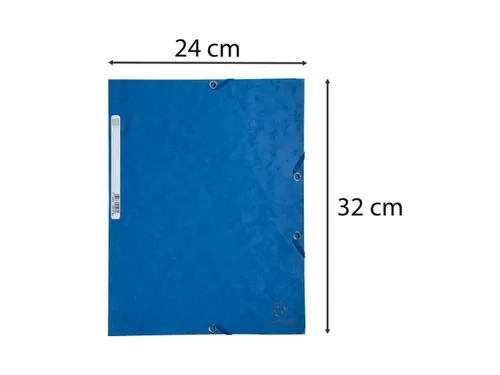 Elastomap glanskarton 400 3 klep blauw