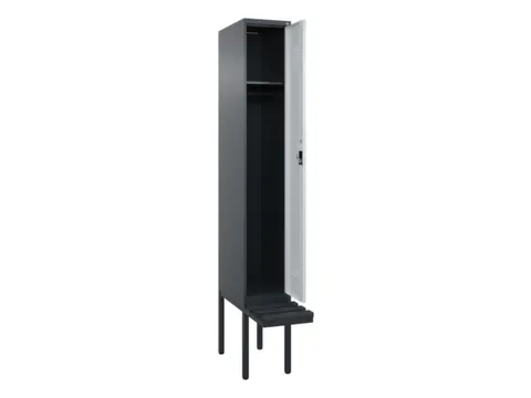 locker met bank,HxBxD 2120x300x815mm,1vak,vak B 300mm,cilinderslot