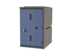 Kunststof locker,HxBxD 610x385x470mm,1vakken,draaigrendel,romp grijs