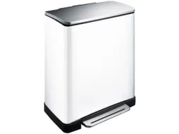 E-Cube recycling pedaalemmer 28+18 Liter Wit Mat RVS