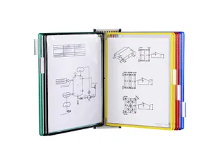 Zichtpanelensysteem wand Tarifold magnetisch A4 10 tassen assorti - 3