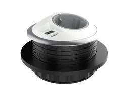 Desktop stekkerdoos Power PixelTUF 1x Schuko + USB A en C 25W Wit