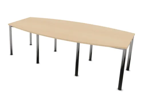 vergadertafel,HxBxD 740x2400x1200mm,vatvormig,NE-esdoorn