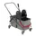 dweilwagen,emmer 2x27l ROOD/BLAUW,mopwringer,frame metaal,4zwenkwielen