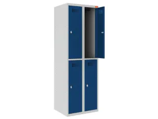 Dubbeldekse lockerkast,HxBxD 1800x600x500mm,2x2vak.,draaigrendel - 1