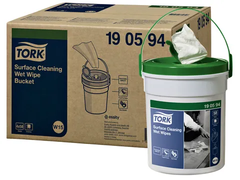 Reinigingsdoekjes Tork Surface W15 sterke textuur wit 190594