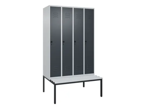 locker voor scheiding van kleding,HxBxD 2120x1200x815mm,4vak