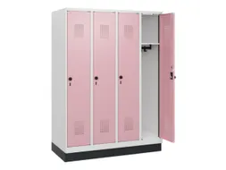 schoollocker,HxBxD 1630x1200x500mm,4vak,vak B 300mm,draaigrendel