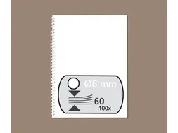 Draadrug Fellowes 8mm 34-rings A4 wit 100stuks
