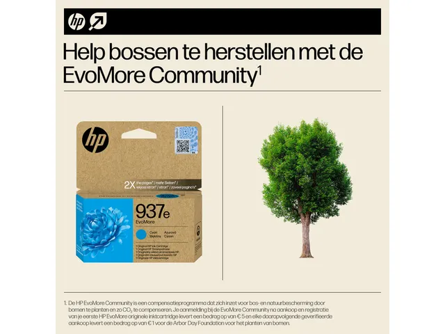 Inktcartridge HP 4S6W6NE 937E Evomore blauw