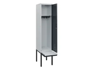 locker met bank,HxBxD 1950x400x815mm,1vak,vak B 400mm,cil.-slot - 2