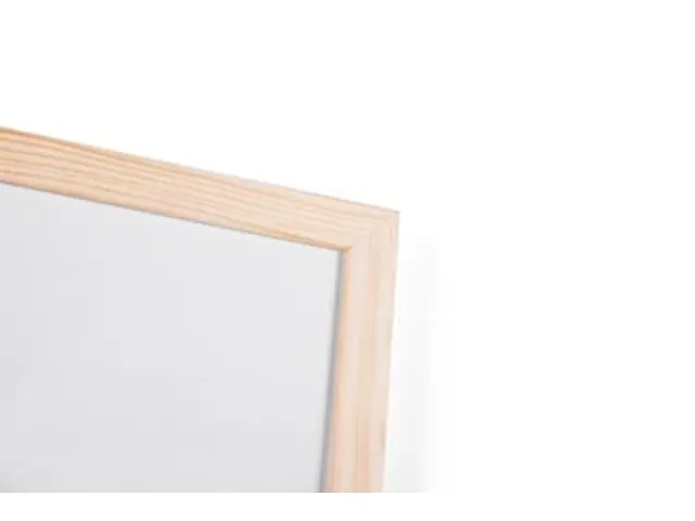 Q-connect Whiteboard houten frame 90x120cm Melamine niet-magnetisch