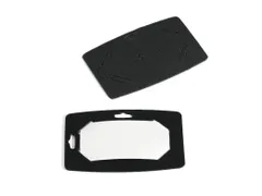 Naambadge 40x75mm Gerecycled Papier Zwart