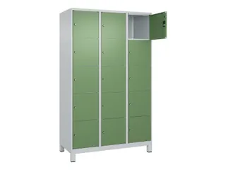 lockerkast,HxBxD 1950x1200x500mm,3x5vakken,vak B 400mm,cil.-slot - 1