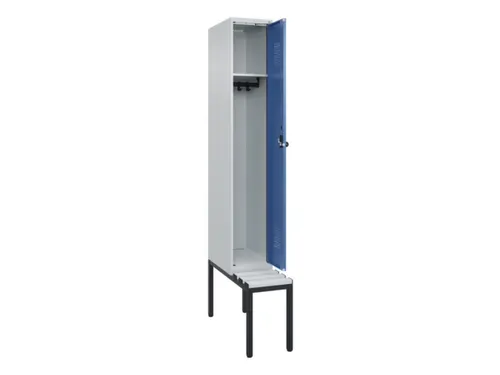 locker met bank,HxBxD 2120x300x815mm,1vak,vak B 300mm,draaigrendel