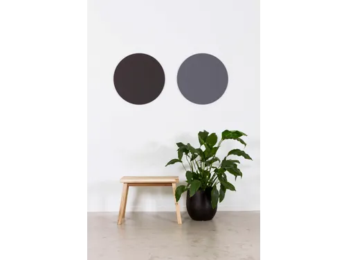 Prikbord Rond Zwart kleur 2209 Bulletin Paneel Ø 60 cm frameloos