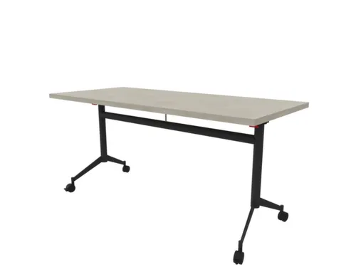 klaptafel,HxBxD 750x1600x700mm,hoekig,T-voet donkergrijs,ovale buis
