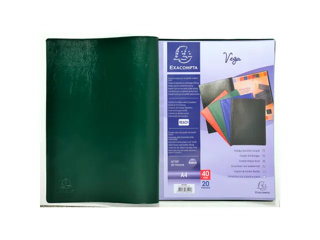 Protège-documents PVC - 40 vues - Vega opaque - A4 - Couleurs assorti