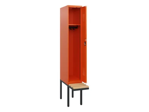 locker met bank,HxBxD 1950x300x815mm,1vak,vak B 300mm,cilinderslot