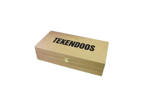 Tekendoos 25x12.5x6.5cm 3 vakken beukenhout