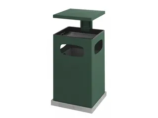 As-papierbak groen met afneembaar afdak breed 80 Liter - 1