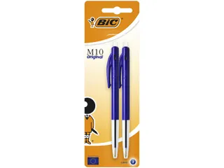 Balpen Bic M10 medium blauw blister à 2 stuks - 1