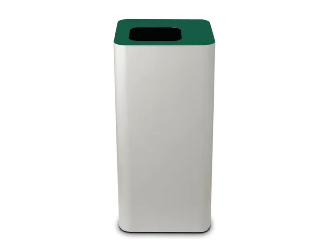 afvalbak,100l,HxBxD 800x385x385mm,romp staal wit