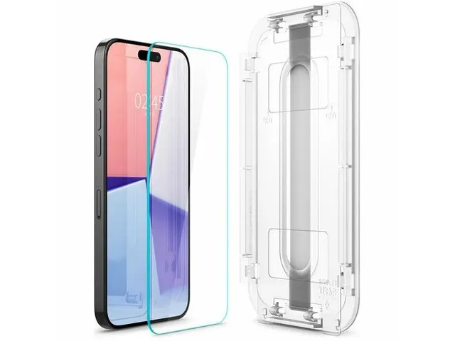 Spigen AGL06878 Schermbescherming iPhone 15 Pro Max Glas.tR EZ Fit HD