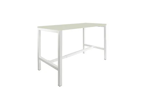 Domino Basic statafel 140x80cm 110cm Grijs 25mm Wit