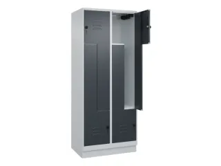 Z-garderobekast,HxBxD 1950x800x500mm,vak B 200/400mm,draaigrendel - 2