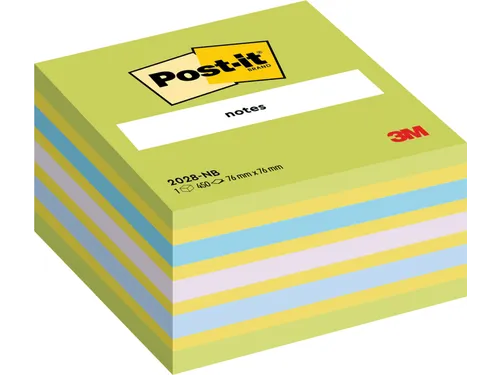 Memoblok 3M Post-it 2028NB kubus 76x76mm neon assorti 450vel