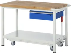 Werkbank 880x1250x700mm Beukenhouten Werkblad 1lade