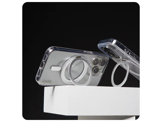 PanzerGlass CARE by Case Transparent w. Silver Kickstand & MagSa