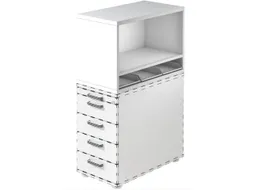 containeropzet,HxBxD 530x428x800mm,m. 3kunstst. inzetelementen DIN A4