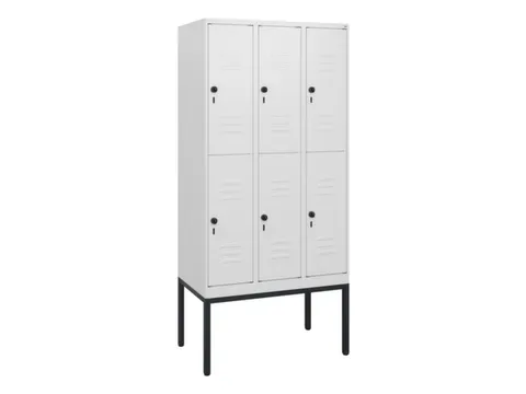 dubbeldekse locker,HxBxD 1950x900x500mm,3x2vak.,vak B 300mm