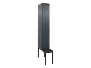 Z-garderobekast,HxBxD 2120x300x815mm,2vak,vak B 300mm,cil.-slot - 1