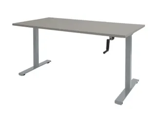 Dextro Slinger Bureau Zit-sta T-poot 120x80 Licht Grijs 25mm - Alu - 1