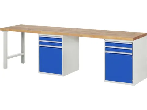 établi HxlxP 890x3000x700mm plateau hêtre force 750kg