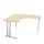 bureau in vrije vorm,HxBxD 740x1400x1400mm,vrije vorm,NE-esdoorn