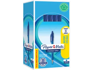 Papermate Flexgrip Ultra Retractable Medium Blauw 30+6 Gratis - 1