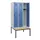 locker met bank,HxBxD 1950x900x815mm,3vak,vak B 300mm,draaigrendel